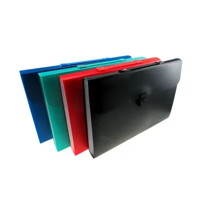 Accordion Expanding Envelope with Handle and Push Lock