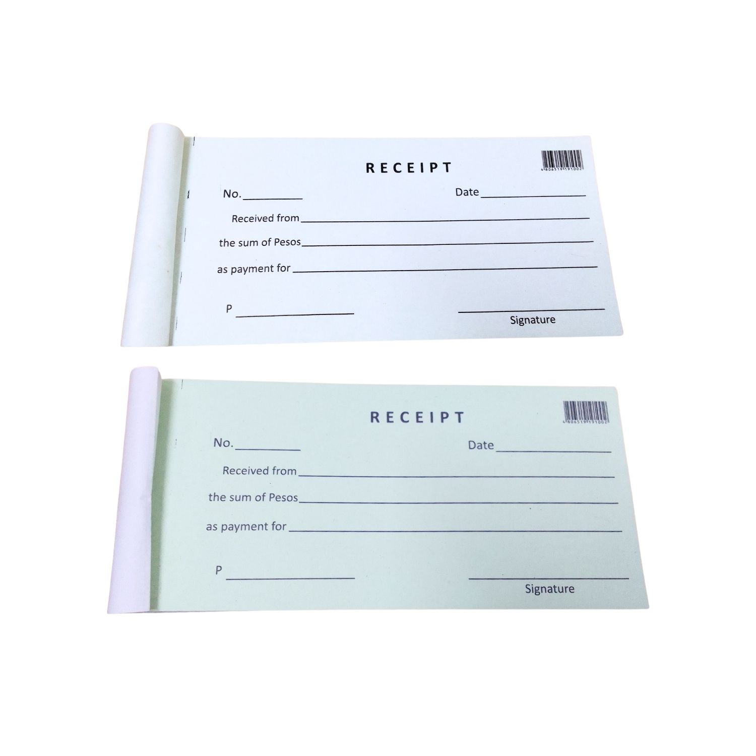 Blank Receipt Ordinary & 2Ply