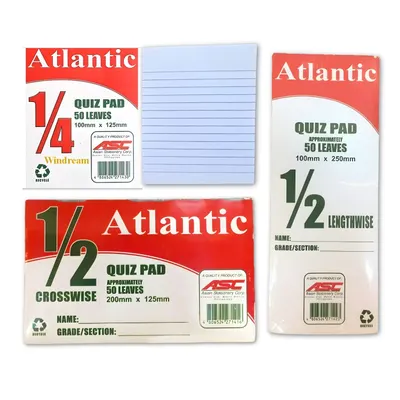 Atlantic Quiz Pads 1/4, 1/2