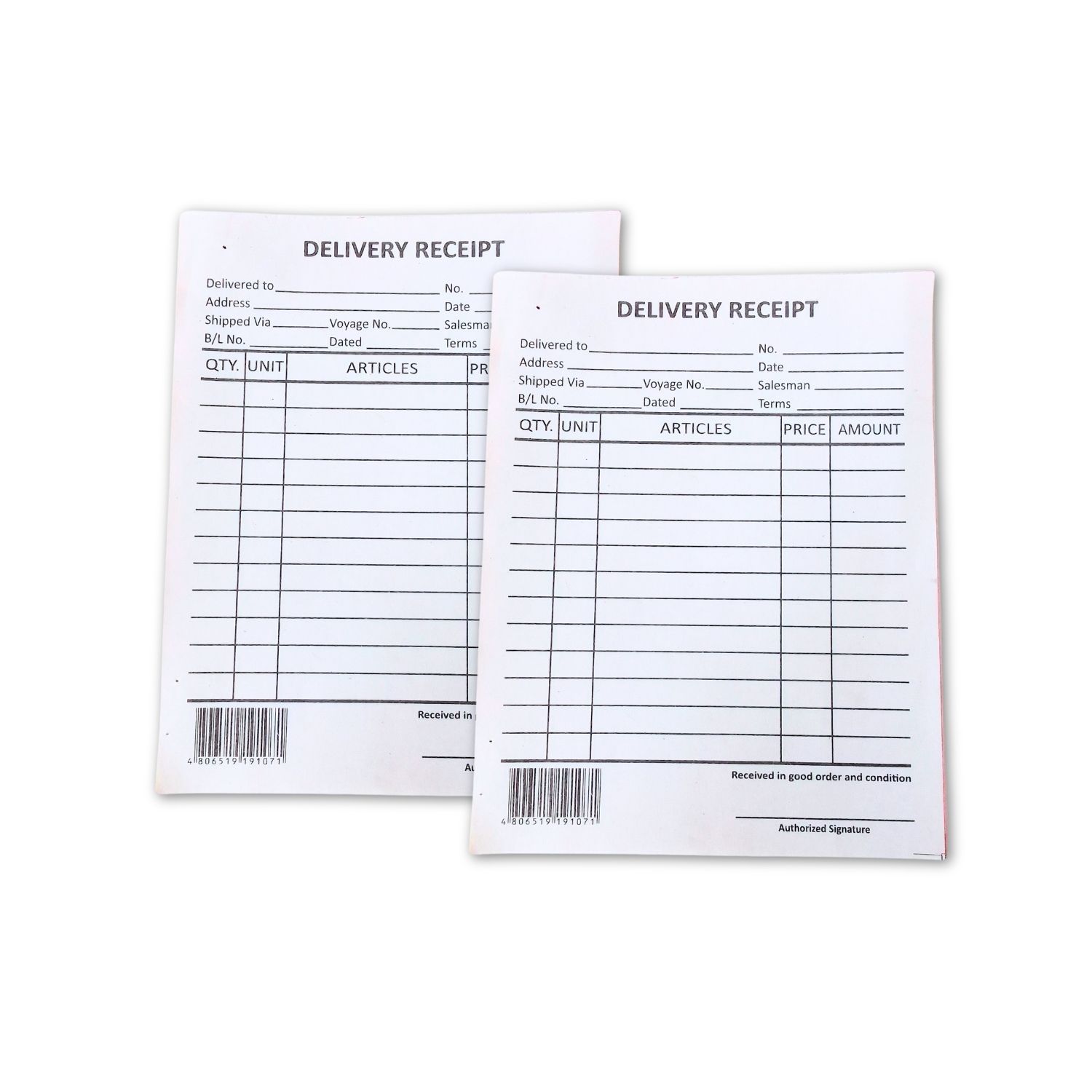 Delivery Receipts
